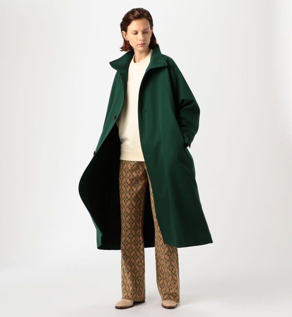 CABaN「ウールギャバジン スタンドカラーコート」|ステンカラーコート|