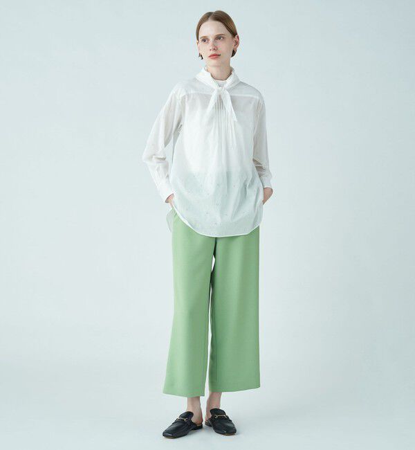 Ballsey「Bモチーフエンブロイダリー スタンドカラーブラウス」|シャツ・ブラウス|