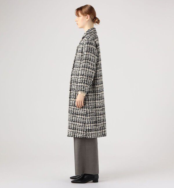 TOMORROWLAND collection「ファンシーハウンドトゥース ロングコート」|チェスターコート|