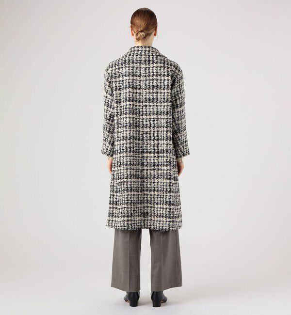 TOMORROWLAND collection「ファンシーハウンドトゥース ロングコート」|チェスターコート|