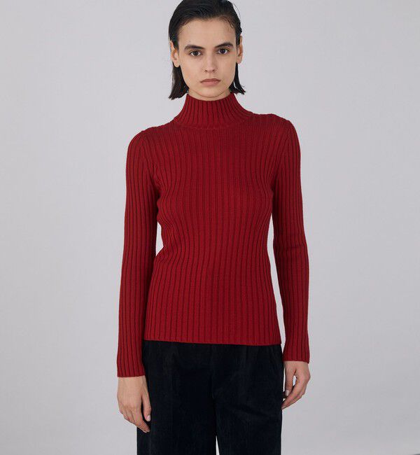 DES PRES「ウールベーシックリブ ハイネックプルオーバー」|ニット・セーター|