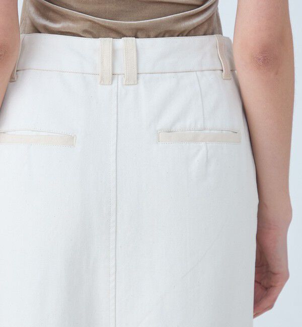 MACPHEE「ピグメントドリルクロス Iラインスカート」|タイト|