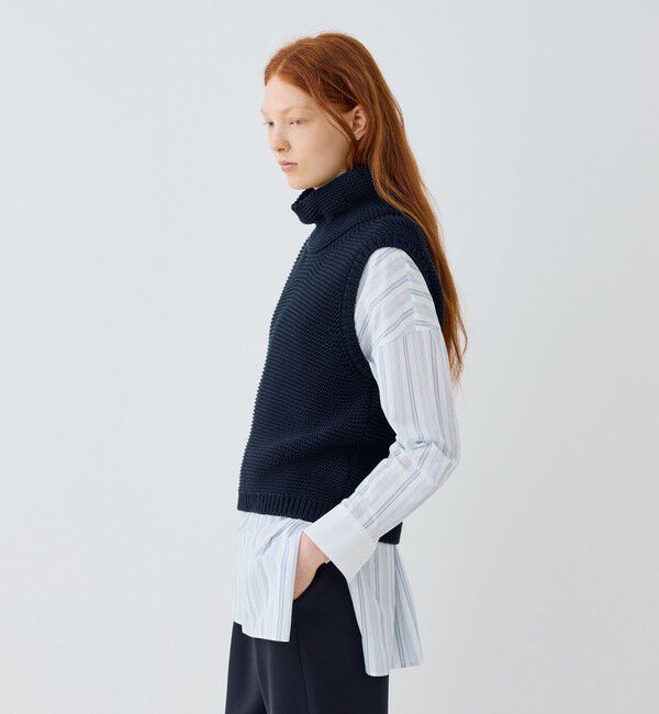 GALERIE VIE「コットンスピンテープ オフネックベスト」|ベスト・ジレ|