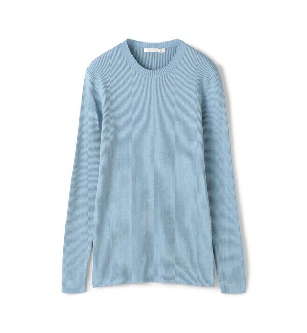 GALERIE VIE「ギザコットンリブ クルーネックプルオーバー」|ニット・セーター|63 ライトブルー