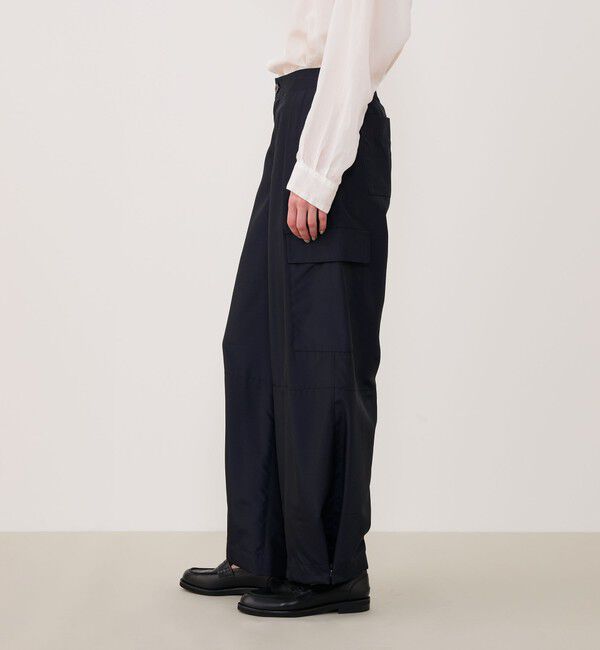 GALERIE VIE「ナイロンシルクタフタ タックカーゴパンツ」|カーゴ|