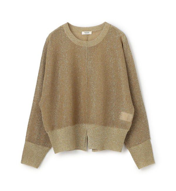 MACPHEE「シアーラメ クルーネックプルオーバー」|ニット・セーター|91 ゴールド