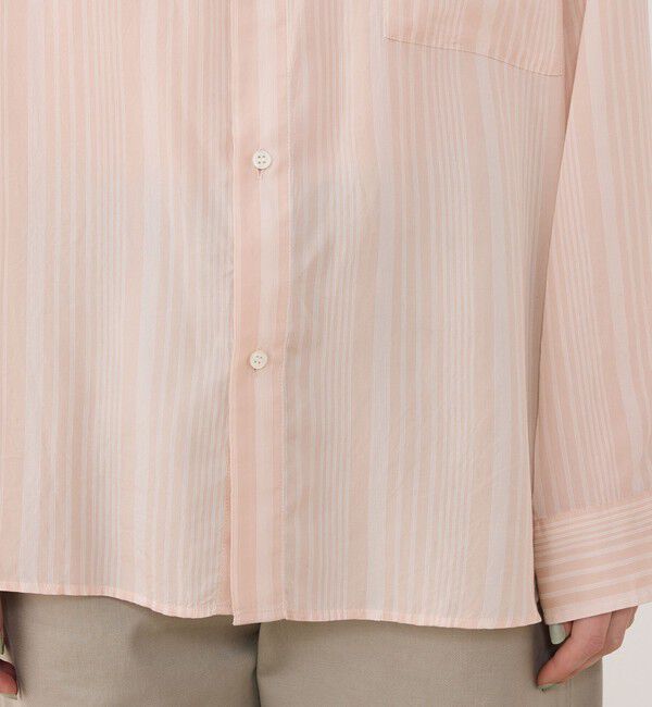 GALERIE VIE「セルロースシルクブロード メンズライクシャツ」|シャツ・ブラウス|