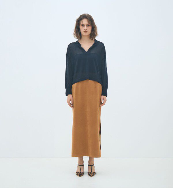 MACPHEE「シアーウールブレンド スキッパープルオーバー」|ニット・セーター|