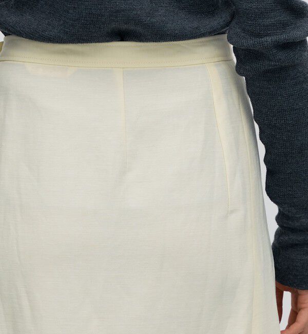 BACCA「ナイロンリネンビンテージギャバジン レースコンビラップスカート」|スカート|