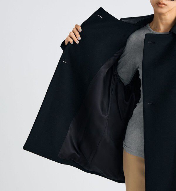 Edition「Super120's ライトメルトン ショートコート」|ピーコート|