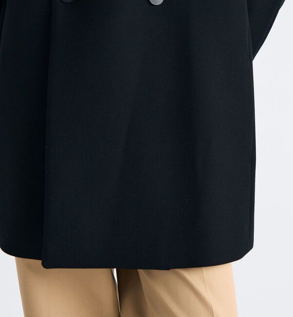 Edition「Super120's ライトメルトン ショートコート」|ピーコート|