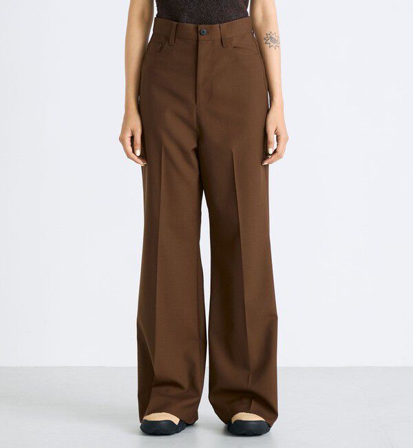 Edition「ウールポリエステルドスキン フレアパンツ」|その他|