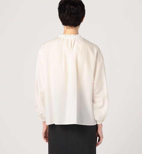 Ballsey「ハイカウントポプリン フリルカラーブラウス」|シャツ・ブラウス|