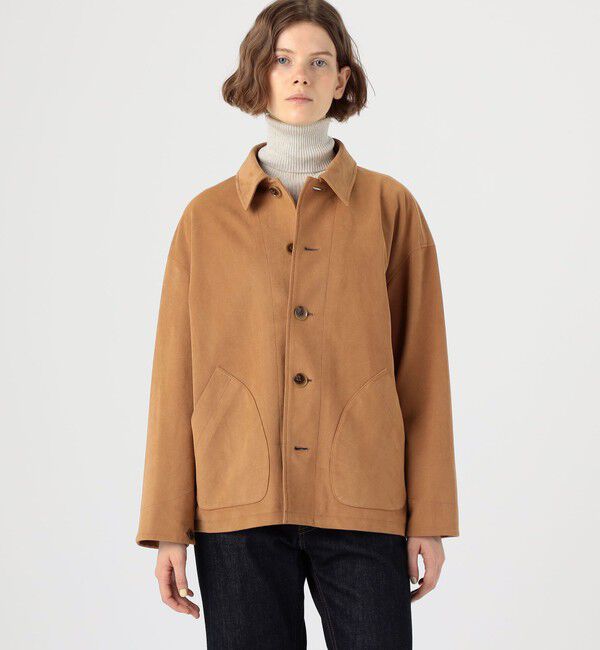 MACPHEE「フェイクスエード カバーオール」|ブルゾン・スタジャン|