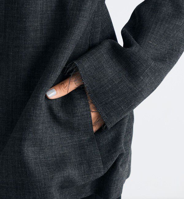 Edition「ウールビエラ ジップジャケット」|ノーカラージャケット|