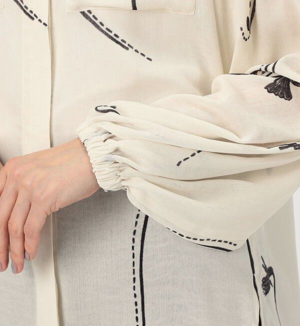 DES PRES「シングルフラワープリント チュニックブラウス」|シャツ・ブラウス|