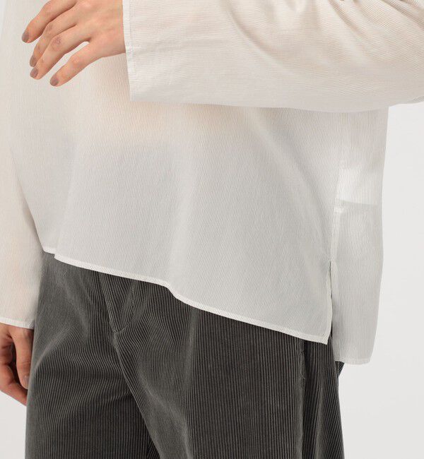 GALERIE VIE「セルロースシルクブロード ハイネックプルオーバーシャツ」|シャツ・ブラウス|