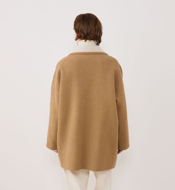 GALERIE VIE「シープライクダブルフェイス ドルマンスリーブコート」|ピーコート|
