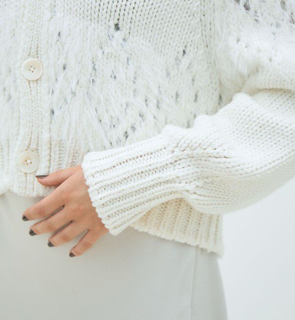 MACPHEE「アイレットシャギー Vネックカーディガン」|カーディガン|