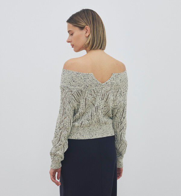 DES PRES「コットンスパンコールムリネ キーネックプルオーバー」|ニット・セーター|