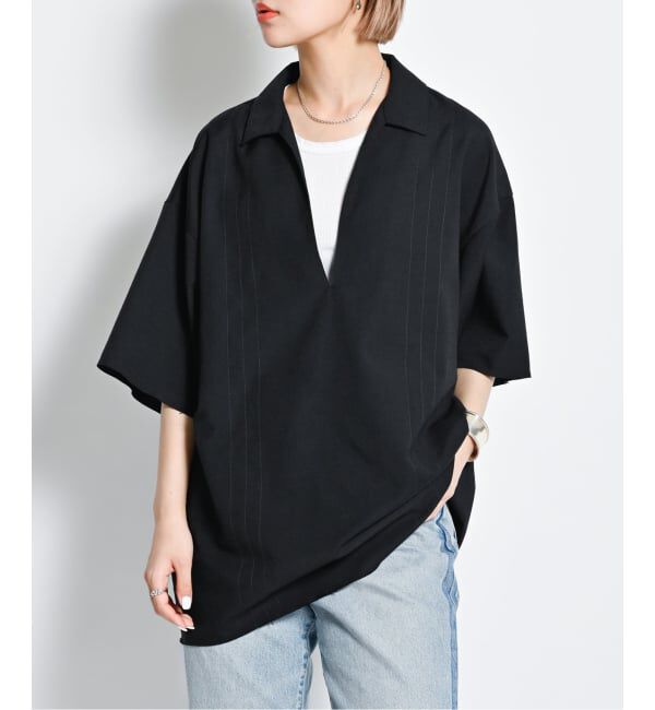  「STRIPE STITCH シャツ」|シャツ・ブラウス|ブラック