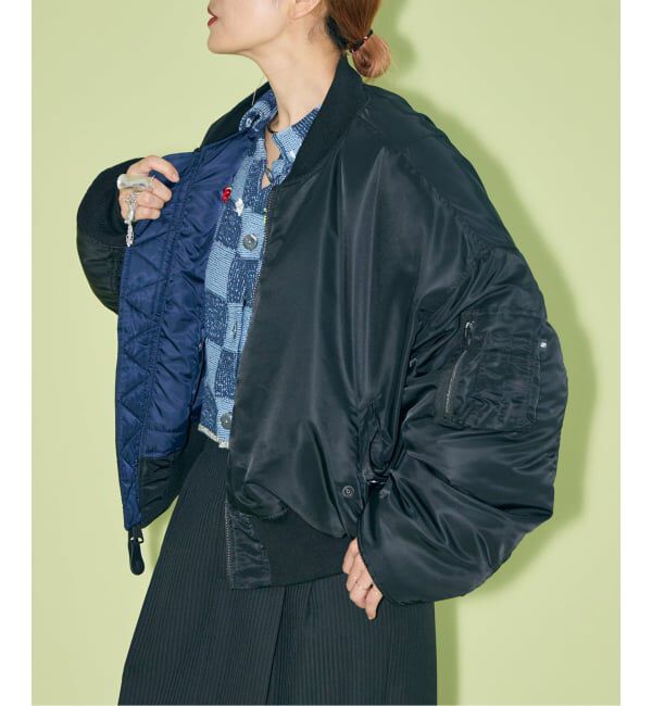  「VALLEY APPAREL 別注 SHORT MA-1：ブルゾン」|ブルゾン・スタジャン|ブラック