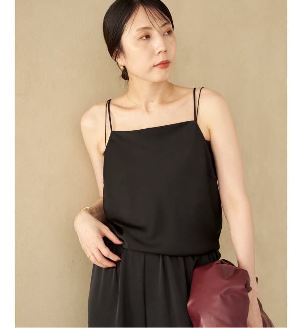 Plage「《追加》dull satin キャミソール」|キャミソール|ブラック