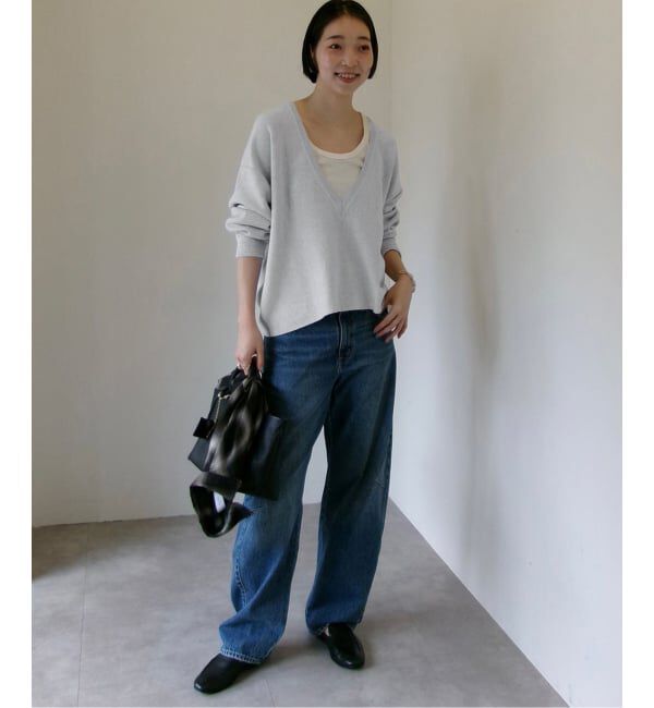 SLOBE IENA「スムースオーバーVネックニット」|ニット・セーター|