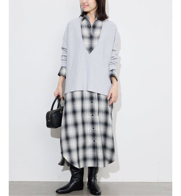 SLOBE IENA「スムースオーバーVネックニット」|ニット・セーター|