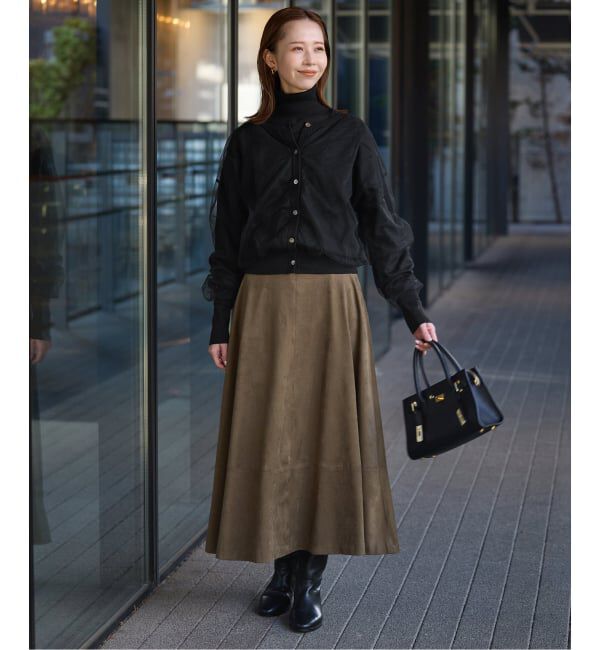 SLOBE IENA「2WAYチュールコンビニットカーディガン」|カーディガン|