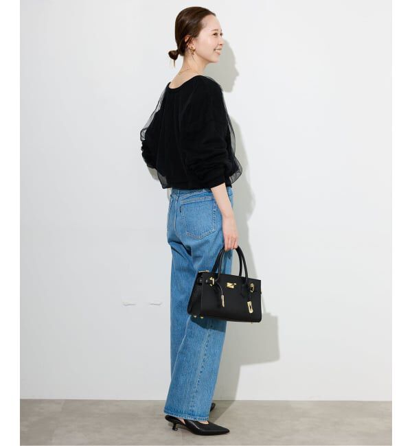 SLOBE IENA「2WAYチュールコンビニットカーディガン」|カーディガン|