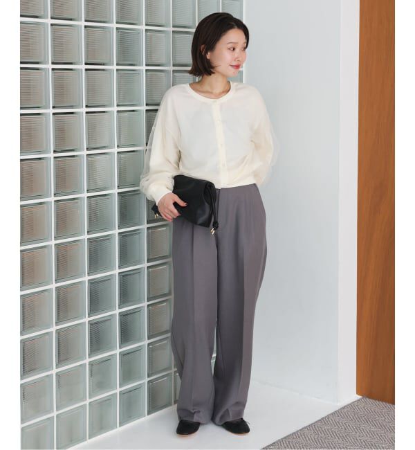 SLOBE IENA「2WAYチュールコンビニットカーディガン」|カーディガン|