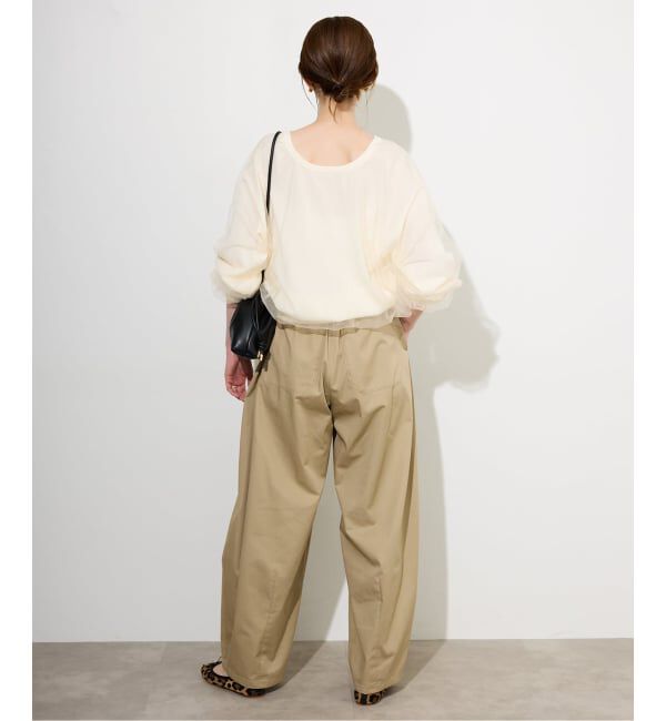 SLOBE IENA「2WAYチュールコンビニットカーディガン」|カーディガン|