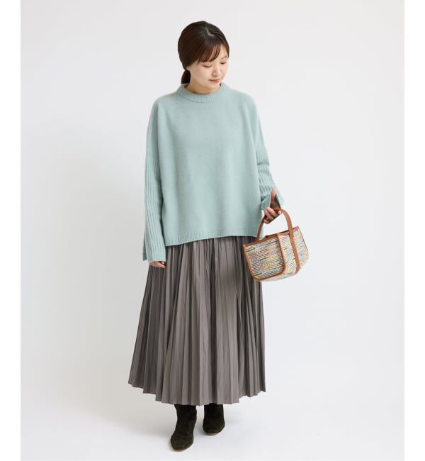IENA「レザーライクサテンプリーツスカート」|スカート|