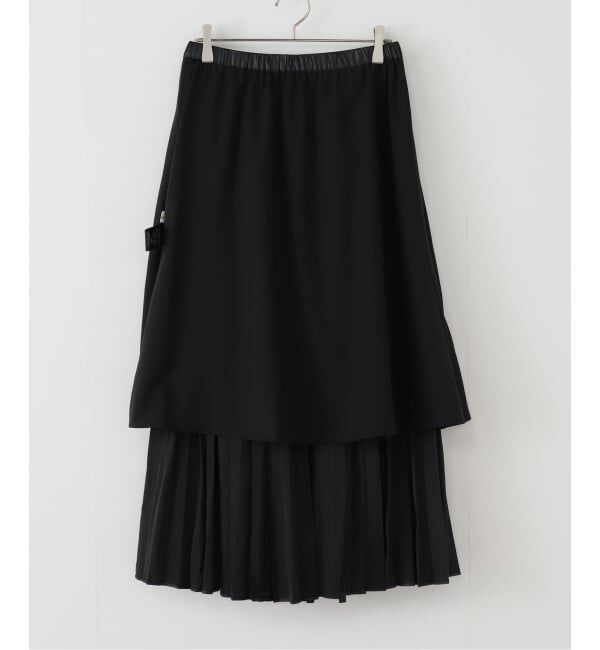 IENA「レザーライクサテンプリーツスカート」|スカート|
