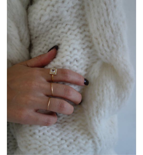 SLOBE IENA「《WEB限定サイズあり》ODUL SLOBE別注 スクエアカットリング」|リング|