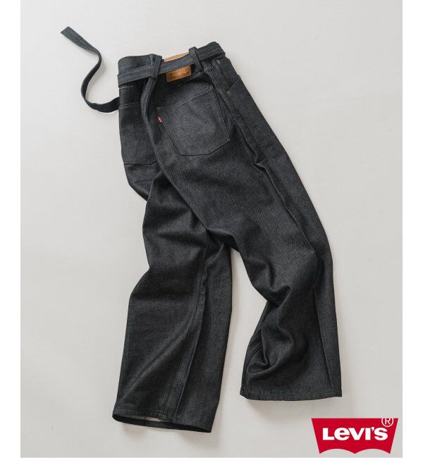 EDIFICE「LEVI&rsquo;S(R)/リーバイス(R)  別注 TWISTED BELTED デニムパンツ (L28)」|デニム|ネイビー