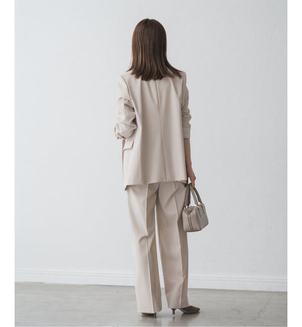 NOBLE「エステルツイルピークドラペルジャケット」|テーラードジャケット|