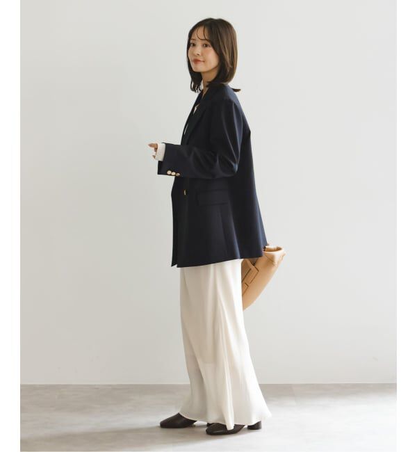 NOBLE「エステルツイルピークドラペルジャケット」|テーラードジャケット|