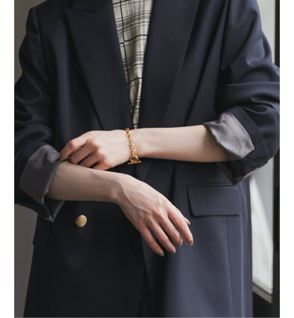 NOBLE「エステルツイルピークドラペルジャケット」|テーラードジャケット|