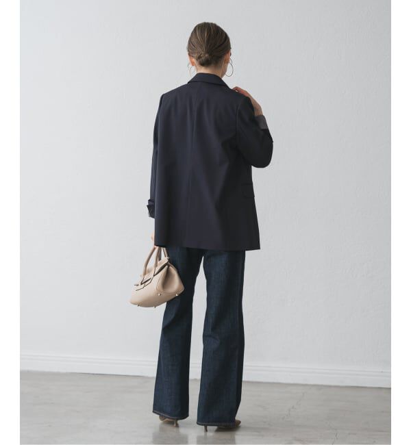 NOBLE「エステルツイルピークドラペルジャケット」|テーラードジャケット|