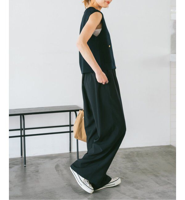 Spick and Span「《追加2》トロストレッチイージーパンツ」|スラックス|