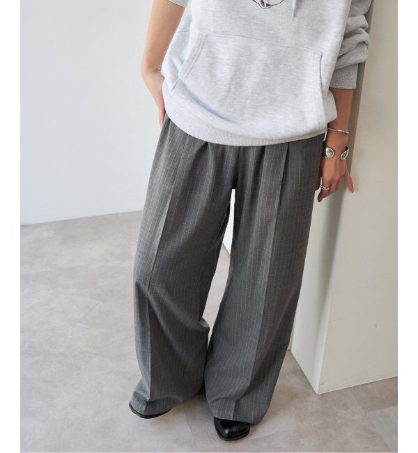 Spick and Span「《追加2》トロストレッチイージーパンツ」|スラックス|