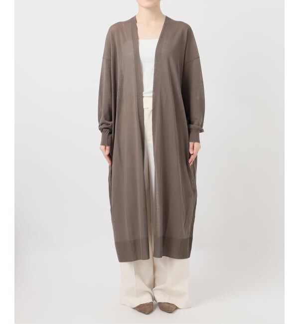 NOBLE「《予約》18Gシアーロングカーディガン」|カーディガン|