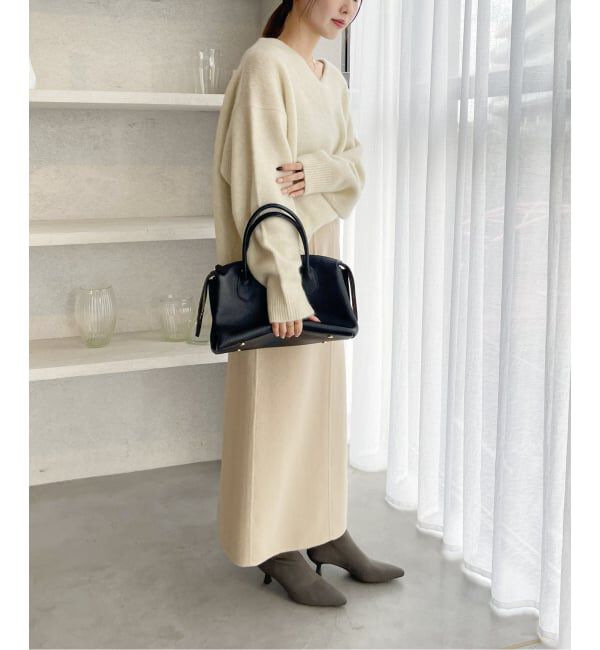  「5cmポインテッドニットショートブーツ」|ショートブーツ|