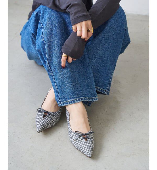  「3.5cmレースアップパンプス」|パンプス|グレーA