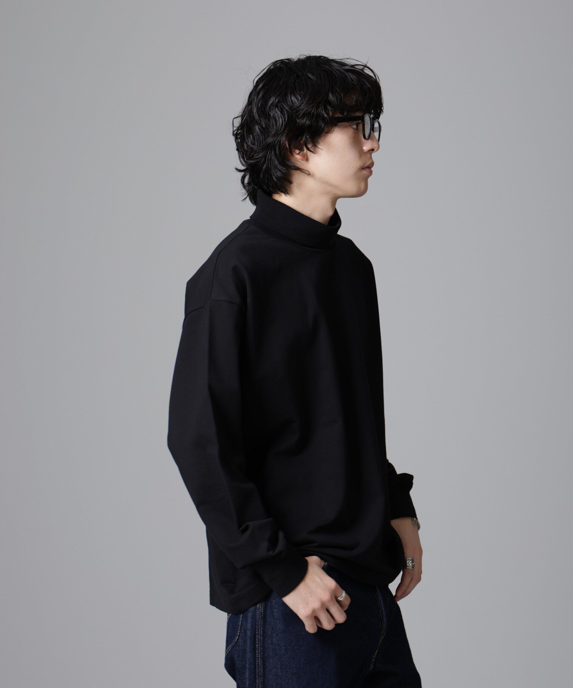 nano･universe「タートルカットミニ裏毛Ｔシャツ 長袖」|Tシャツ・カットソー|