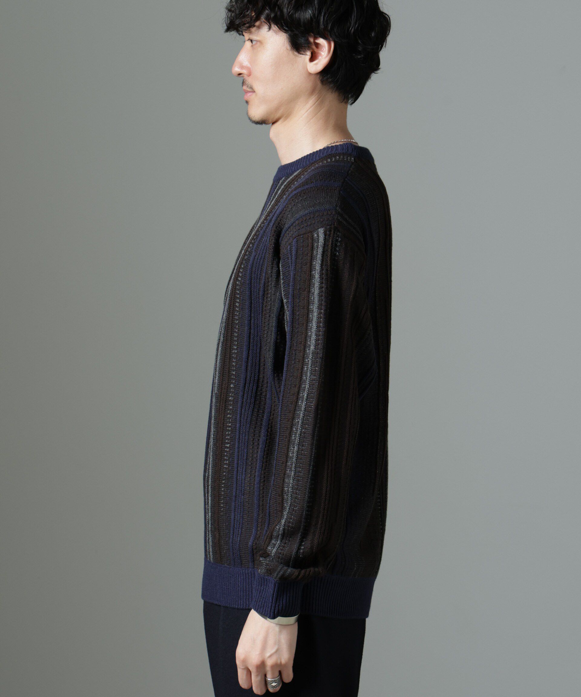 nano･universe「ジャガードヴィンテージライクニット」|ニット・セーター|