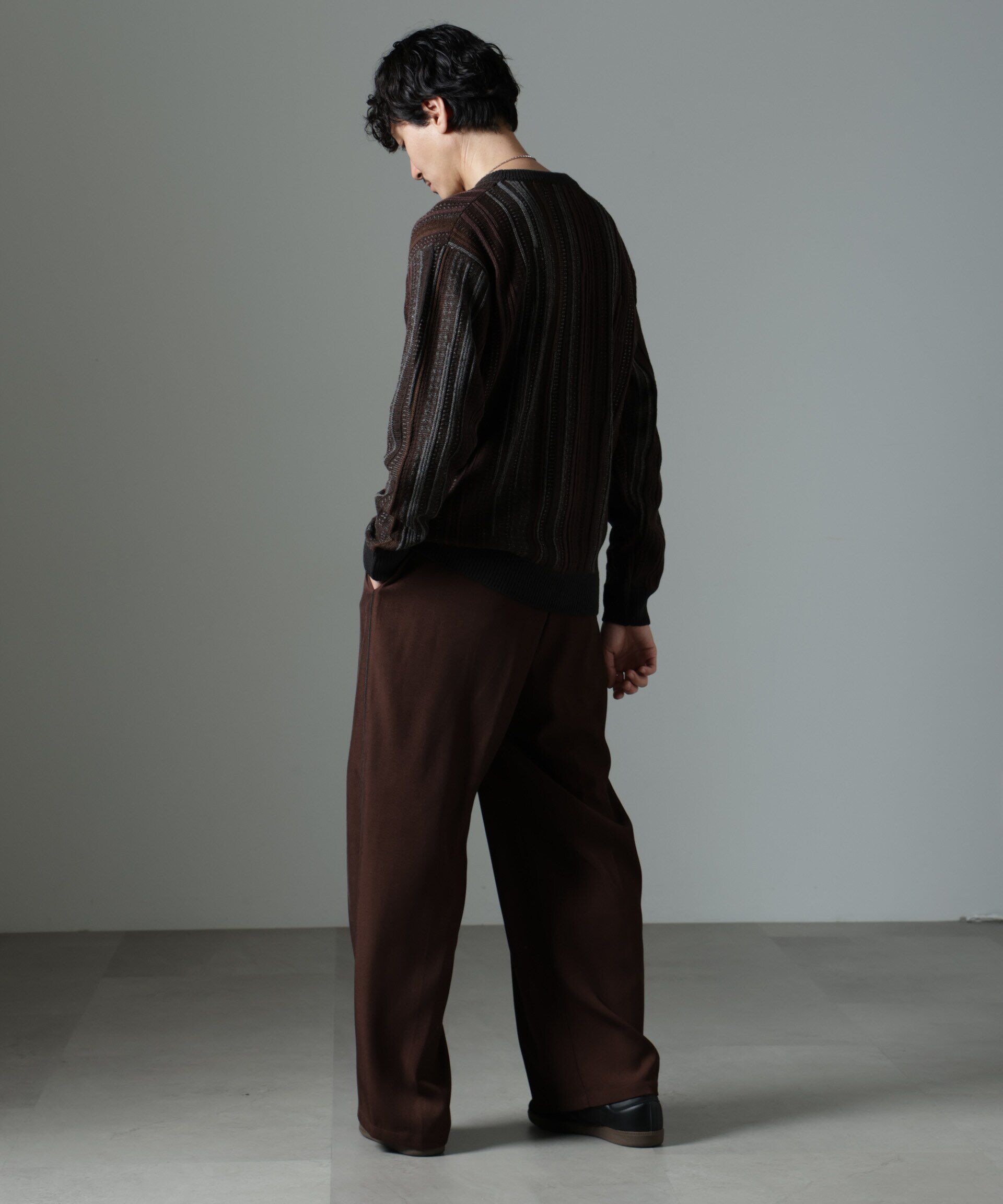 nano･universe「ジャガードヴィンテージライクニット」|ニット・セーター|