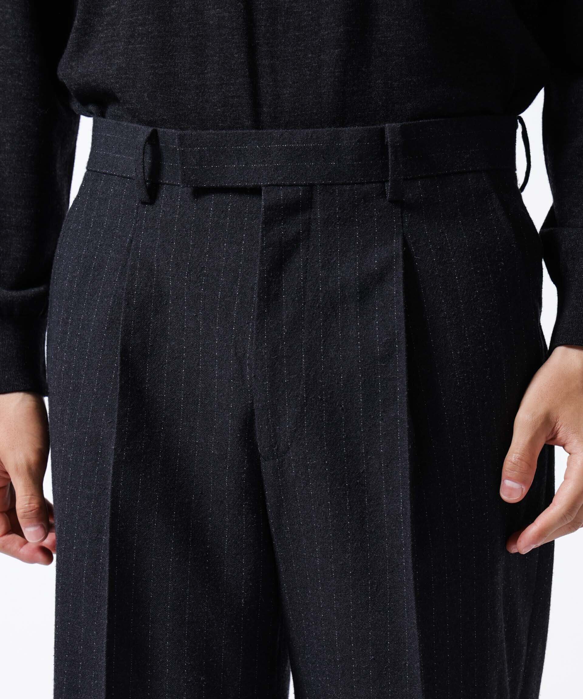 nano･universe「「ASSEMBLANC」クリースワイドパンツ(セットアップ可)」|スーツ|